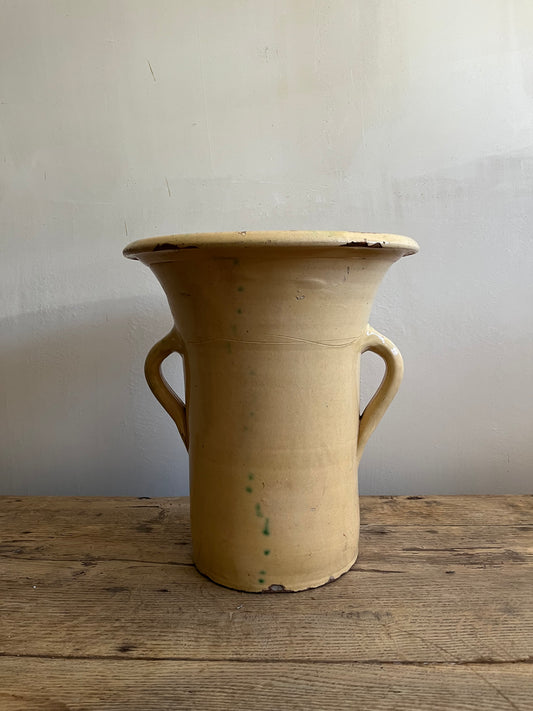 19th century glazed clay vessel