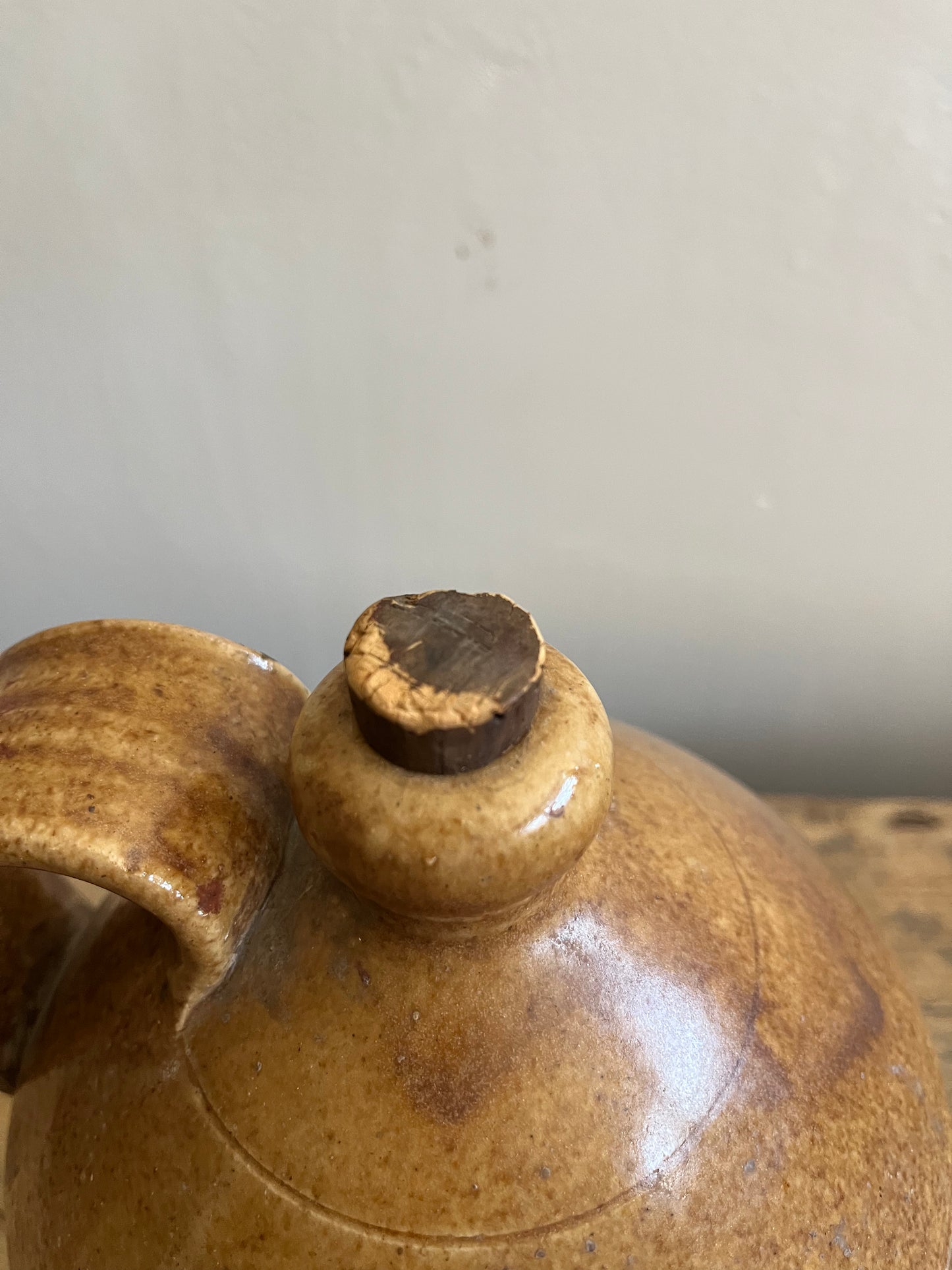 Jarra o Caneco ceramica vidriada XIX